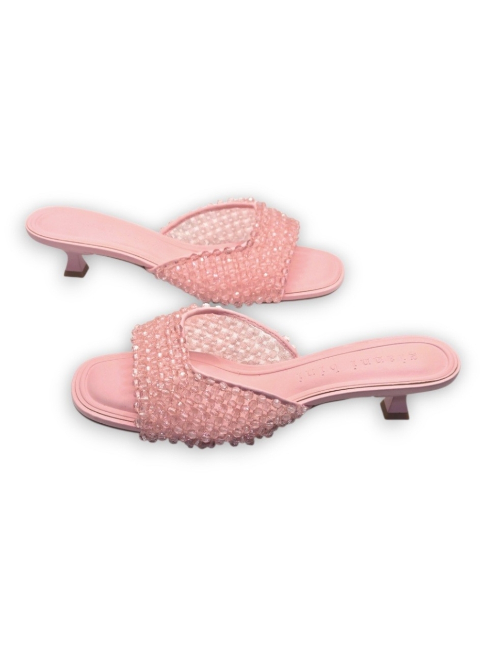 Gianni Bini Pink Billeena Beaded Dress Slide Sandals Size 8 - Picture 7 of 10